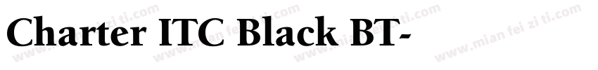 Charter ITC Black BT字体转换